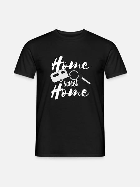 Wohnwagen Camping - Männer T-Shirt - Schwarz