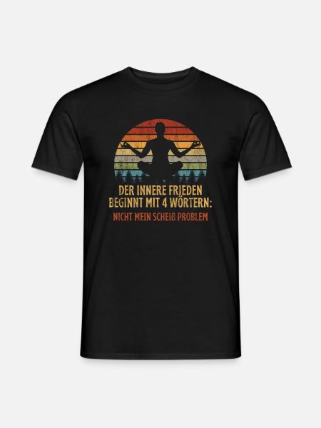 Lustige Yoga Meditation Sprüche - Männer T-Shirt - Schwarz