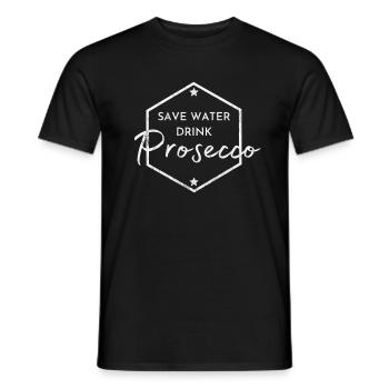 Save Water Drink Prosecco - Männer T-Shirt - Schwarz - Vorne - AI Model Male 178 light (178cm)