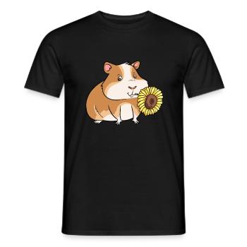 Cobaye cobaye fleur fleur rongeur - T-shirt homme - noir - Devant - AI Model Male 178 light (178cm)