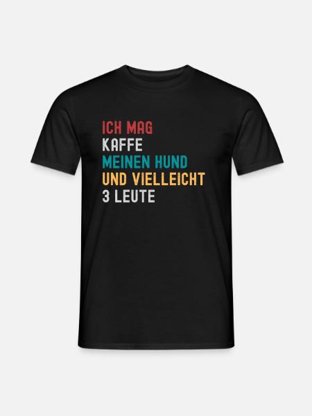 Kaffeetrinker und Hundebesitzer - Männer T-Shirt - Schwarz