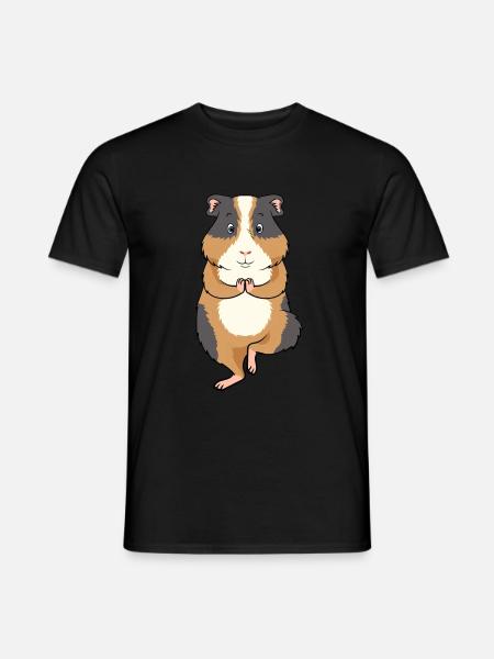Meerschweinchen Yoga Meditation - Männer T-Shirt - Schwarz