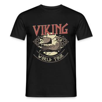 Viking World Tour Viking design for one - Men's T-Shirt - black - Front - AI Model Male 178 light (178cm)