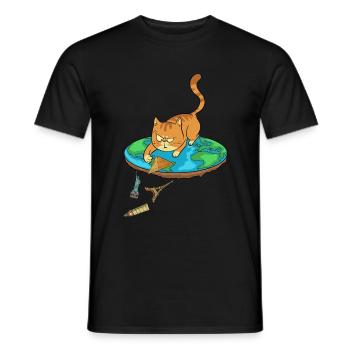 Flat Earth Verschwörungstheorie für Flat Earth - Männer T-Shirt - Schwarz - Vorne - AI Model Male 178 light (178cm)