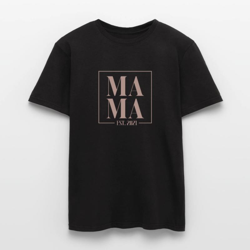 Mama Loading 2021 werdende Mutter Geschenk Männer T-Shirt