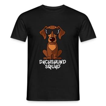 Hund Mama Hund Papa Love-r Lustiger Dackel Squad - Männer T-Shirt - Schwarz - Vorne - AI Model Male 178 light (178cm)