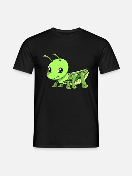 Cute grasshopper design for a grasshopper - Men's T-Shirt - black