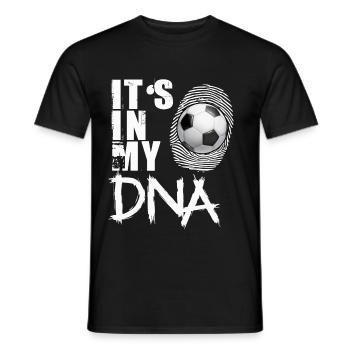 Soccer It's In My DNA Funny Soccer Player Gift - Men's T-Shirt - black - Front - AI Model Male 178 light (178cm)