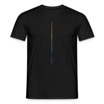 LGBT Regenbogen dezent Gay - Männer T-Shirt - Schwarz - Vorne - AI Model Male 178 light (178cm)