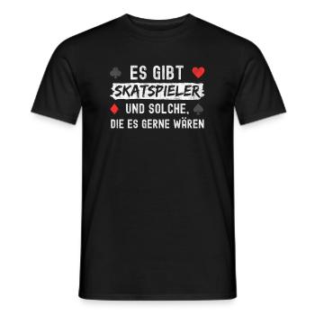 Skat-Spieler Geschenk - Männer T-Shirt - Schwarz - Vorne - AI Model Male 178 light (178cm)