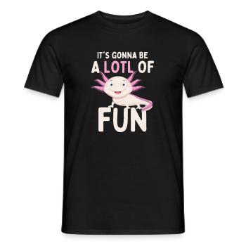 Axolotl - Men's T-Shirt - black - Front - AI Model Male 178 light (178cm)
