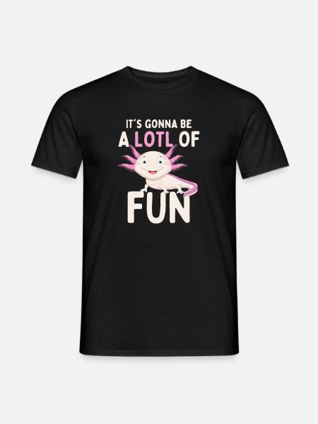 Axolotl - Männer T-Shirt - Schwarz