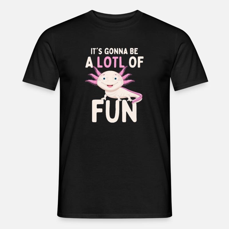 Axolotl - Männer T-Shirt - Schwarz