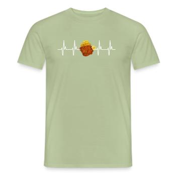 Schnitzel fries - Men's T-Shirt - sage - Front - AI Model Male 178 light (178cm)