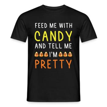 Candy candy saying - Men's T-Shirt - black - Front - AI Model Male 178 light (178cm)