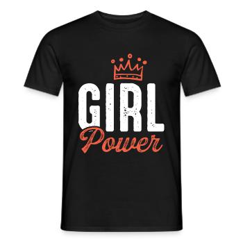 Girl power Girl power - Men's T-Shirt - black - Front - AI Model Male 178 light (178cm)