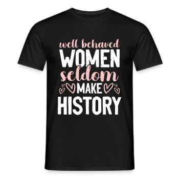 Féminisme disant - T-shirt homme - noir - Devant - AI Model Male 178 light (178cm)