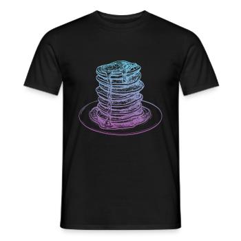 Icône de crêpes crêpes - T-shirt homme - noir - Devant - AI Model Male 178 light (178cm)
