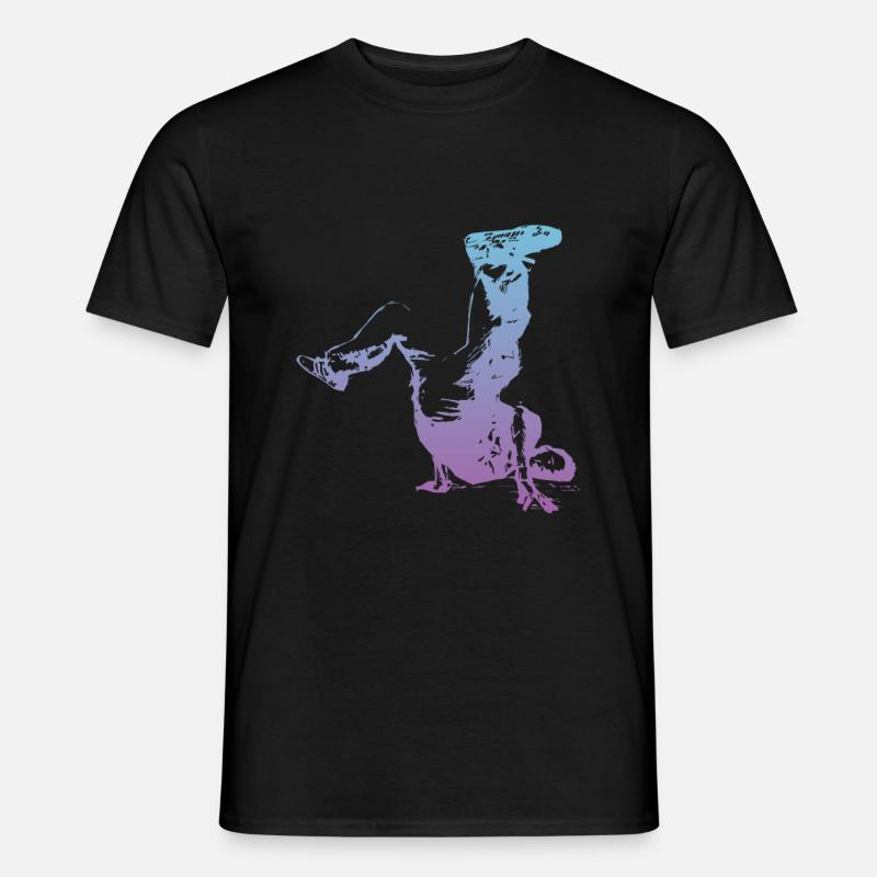 Breakdancer Silhouette Logo - Männer T-Shirt - Schwarz