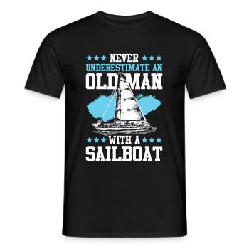 voile vieil homme - T-shirt homme - noir - Devant - AI Model Male 178 light (178cm)