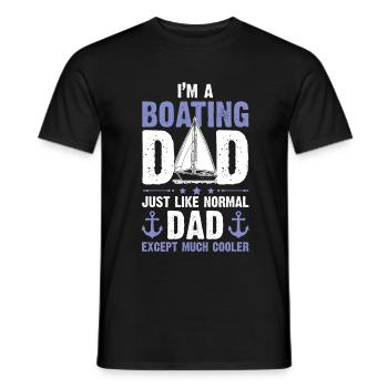 Dad Boot papa Sailing - Männer T-Shirt - Schwarz - Vorne - AI Model Male 178 light (178cm)