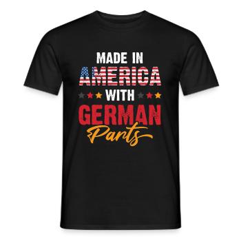 Germany flag USA America - Men's T-Shirt - black - Front - AI Model Male 178 light (178cm)