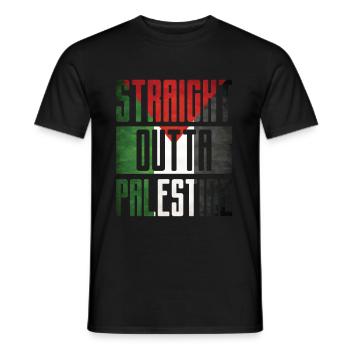 Palestina Palestinian Flag - Men's T-Shirt - black - Front - AI Model Male 178 light (178cm)