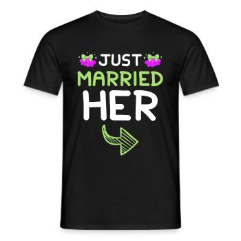 Vient d'épouser son mariage - T-shirt homme - noir - Devant - AI Model Male 178 light (178cm)