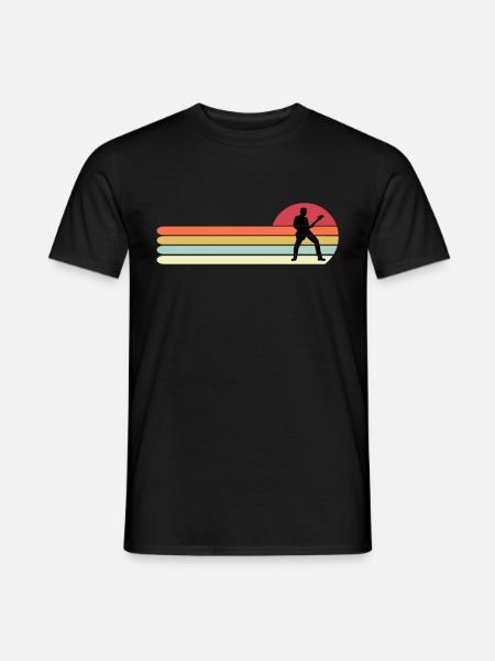 Hauska kitarapaita, Retro Vintage kitaralahja - Mænd T-shirt - sort