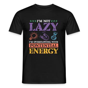 Science science énergie - T-shirt homme - noir - Devant - AI Model Male 178 light (178cm)