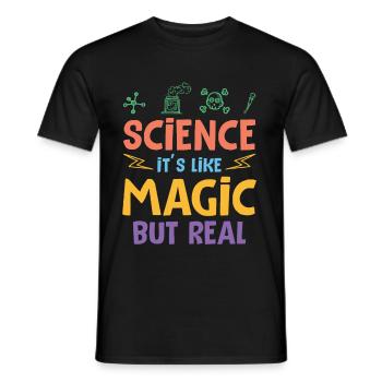 Science science magique - T-shirt homme - noir - Devant - AI Model Male 178 light (178cm)