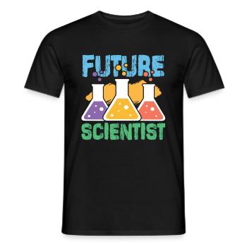 Science science atom - Men's T-Shirt - black - Front - AI Model Male 178 light (178cm)