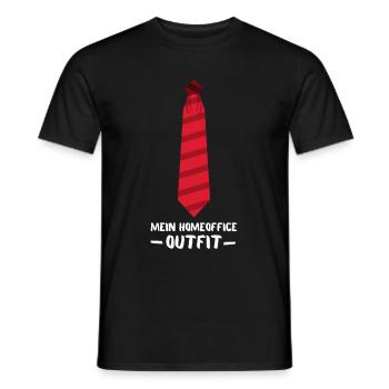 Lustiges Homeoffice Outfit - Krawatte - Männer T-Shirt - Schwarz - Vorne - AI Model Male 178 light (178cm)