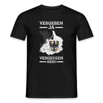 Ostpreußen - Vergeben ja Vergessen nein - Männer T-Shirt - Schwarz - Vorne - AI Model Male 178 light (178cm)