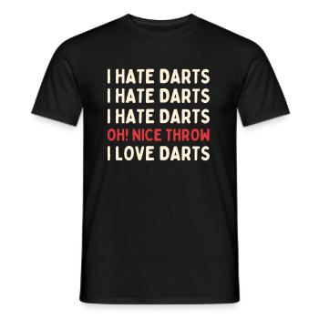 I Hate Darts - Joueur de fléchettes - T-shirt homme - noir - Devant - AI Model Male 178 light (178cm)