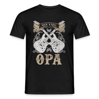 Rock n Roll Opa - Männer T-Shirt - Schwarz - Vorne - AI Model Male 178 light (178cm)