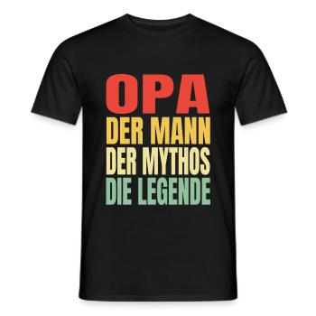 Opa Der Mann Der Mythos Die Legende Lustiges Opa - Männer T-Shirt - Schwarz - Vorne - AI Model Male 178 light (178cm)