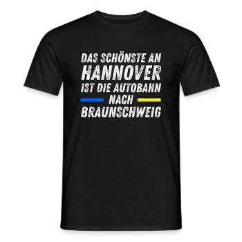 Anti Hannover - Braunschweiger Sprüche - Männer T-Shirt - Schwarz - Vorne - AI Model Male 178 light (178cm)