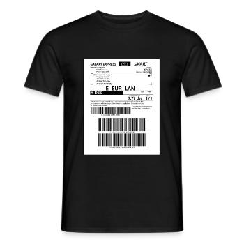 Galaxy Mail Streetwear Post de Mars 2021 - T-shirt homme - noir - Devant - AI Model Male 178 light (178cm)