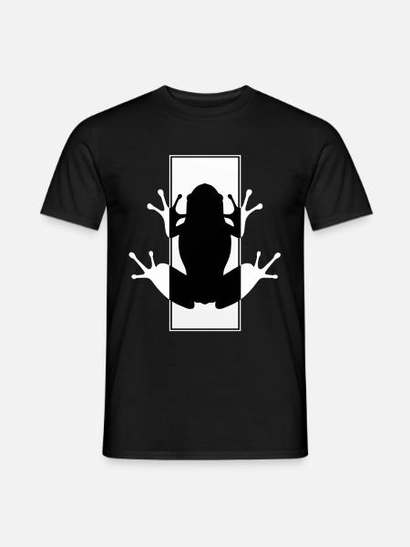 Frosch, Biologie, Amphibien, Lurche, Zoologie - Männer T-Shirt - Schwarz