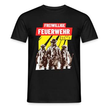 Freiwillige Feuerwehr Helden Feuerwehrmann - Männer T-Shirt - Schwarz - Vorne - AI Model Male 178 light (178cm)