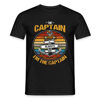 The Captain Is Always Right Captain Anchor - Men's T-Shirt - black - Front - AI Model Male 178 light (178cm)