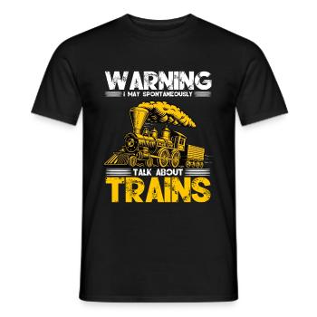Railway Railway saying Zug - Men's T-Shirt - black - Front - AI Model Male 178 light (178cm)