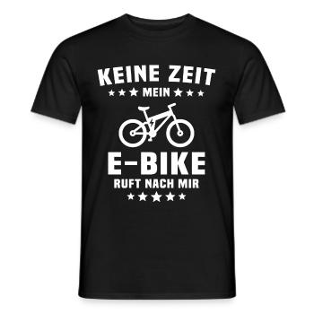 Ebike Elektrofahrrad Pedelec Ebiker - Männer T-Shirt - Schwarz - Vorne - AI Model Male 178 light (178cm)
