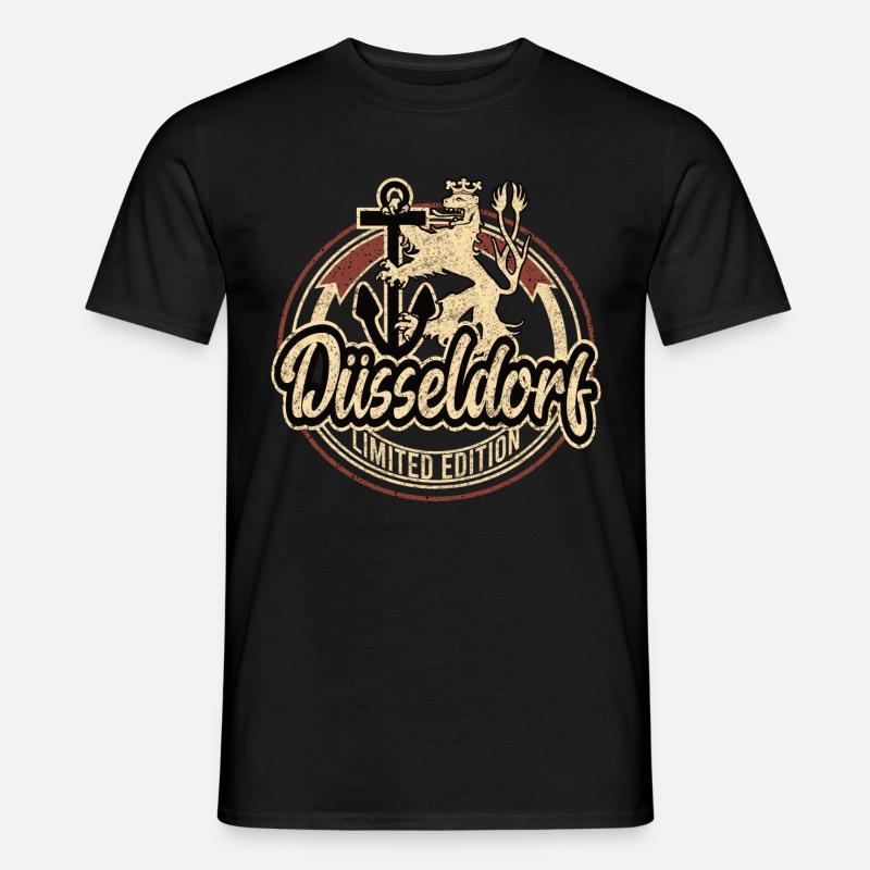 Düsseldorf Retro Logo - Männer T-Shirt - Schwarz