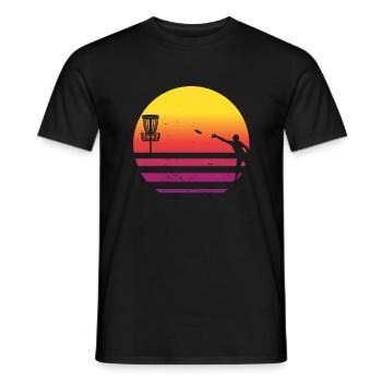 Retro Disc Golf Vintage Disc Golfer Cadeau - T-shirt homme - noir - Devant - AI Model Male 178 light (178cm)