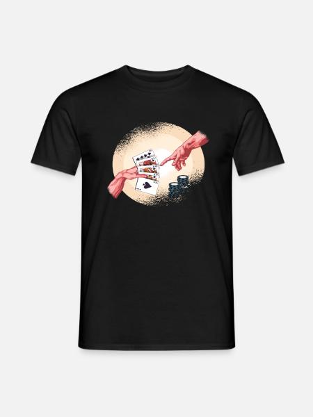 Poker Texas HoldEm gesegnete Spielkarten Poker - Männer T-Shirt - Schwarz
