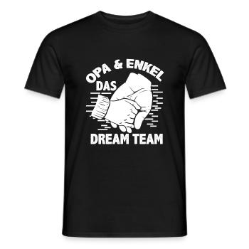 Opa und Enkel - DreamTeam - Opa ist der beste - Männer T-Shirt - Schwarz - Vorne - AI Model Male 178 light (178cm)