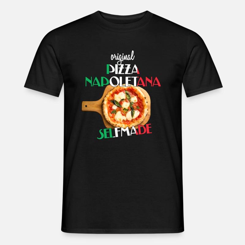 bester Pizzabäcker Homemade Original Pizza Neapel - Männer T-Shirt - Schwarz