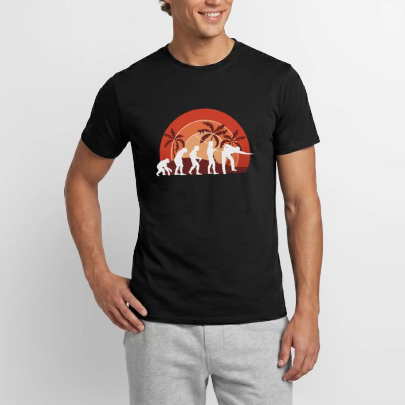 Billard Retro Evolution Billard Billard Billard Snooker T-shirt homme